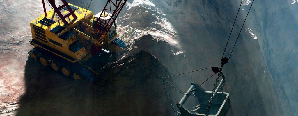 máquina excavadora removiendo tierra